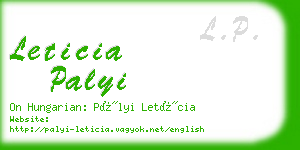 leticia palyi business card